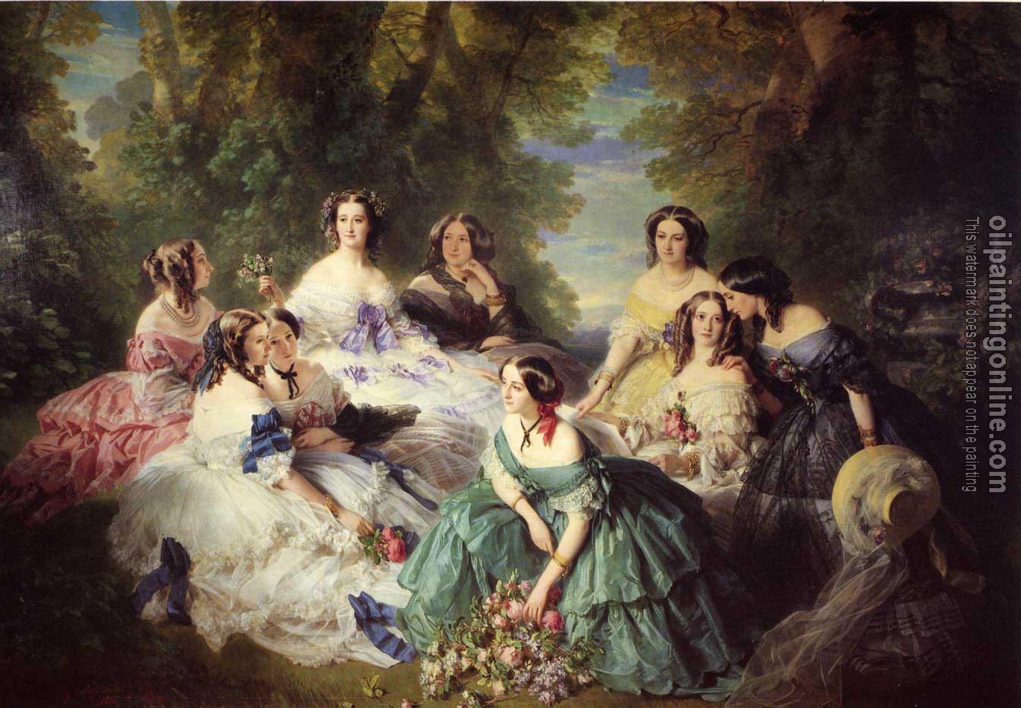Winterhalter, Franz Xavier - The Empress Eugenie Surrounded by her Ladies in Waiting